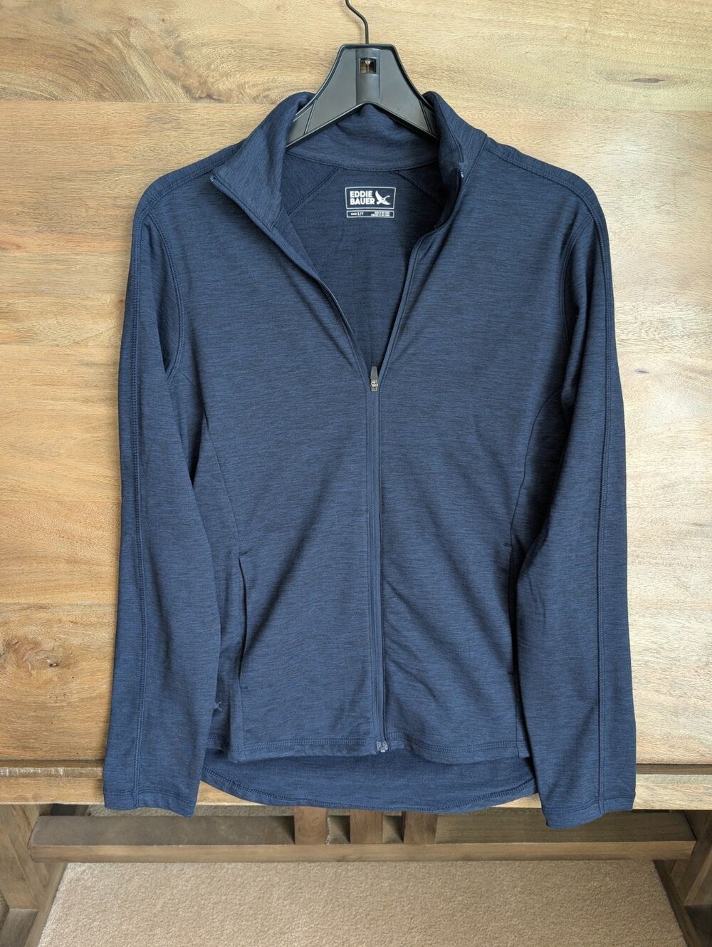 Eddie Bauer EB121 Adventurer Full Zip Jacket Womens Small Navy Stretch NWT